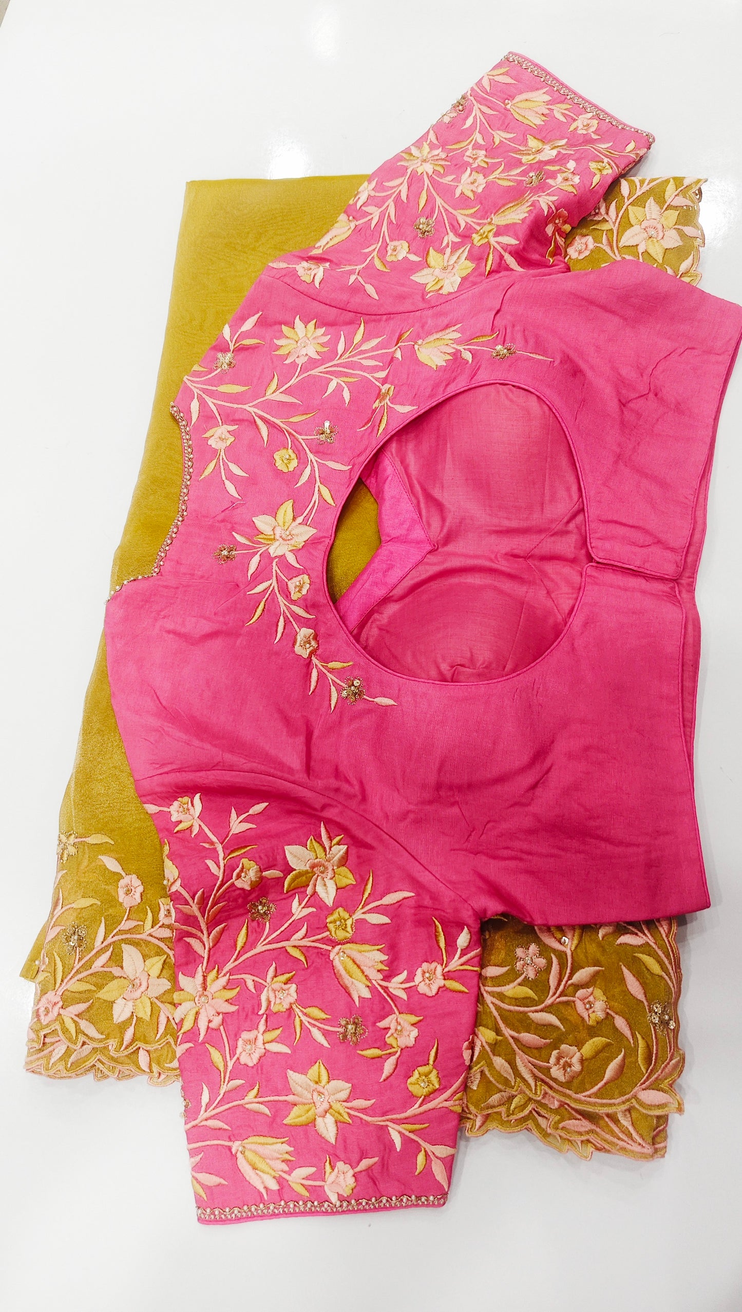 Pure Tissue Organza Saree with Stitched Blouse